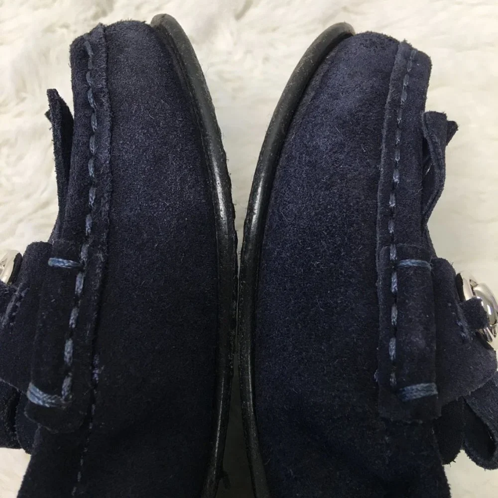 Gucci Toddler Boy Blue Horsebit Suede Slip on Shoes Size 26 / 9.5 US